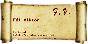 Fél Viktor névjegykártya